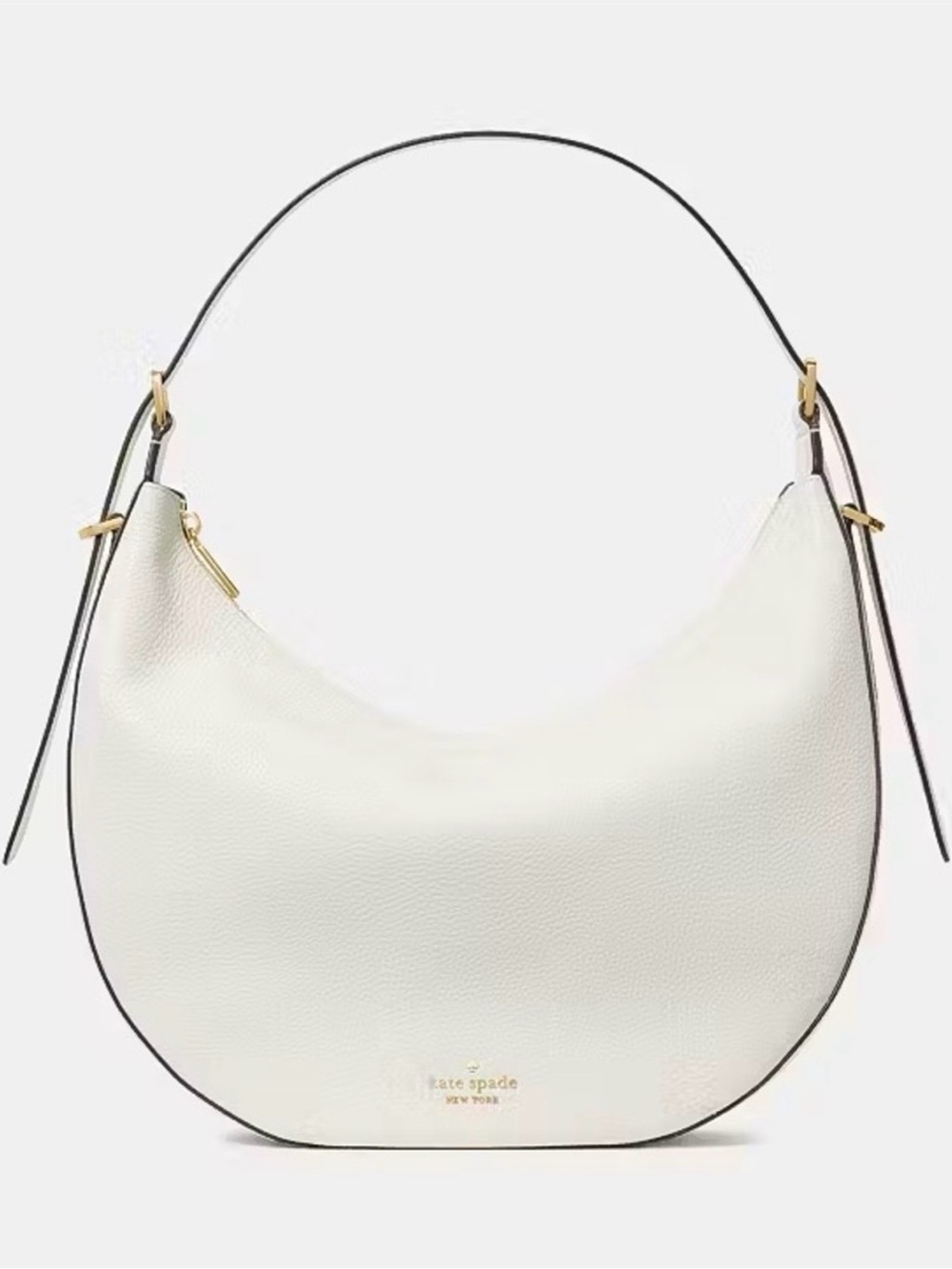 kate spade White Leather Crescent NOVA Bag
